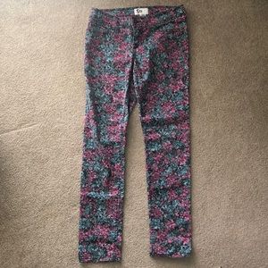 Target So brand Juniors Floral Stretch Colorful Skinny Jeans
